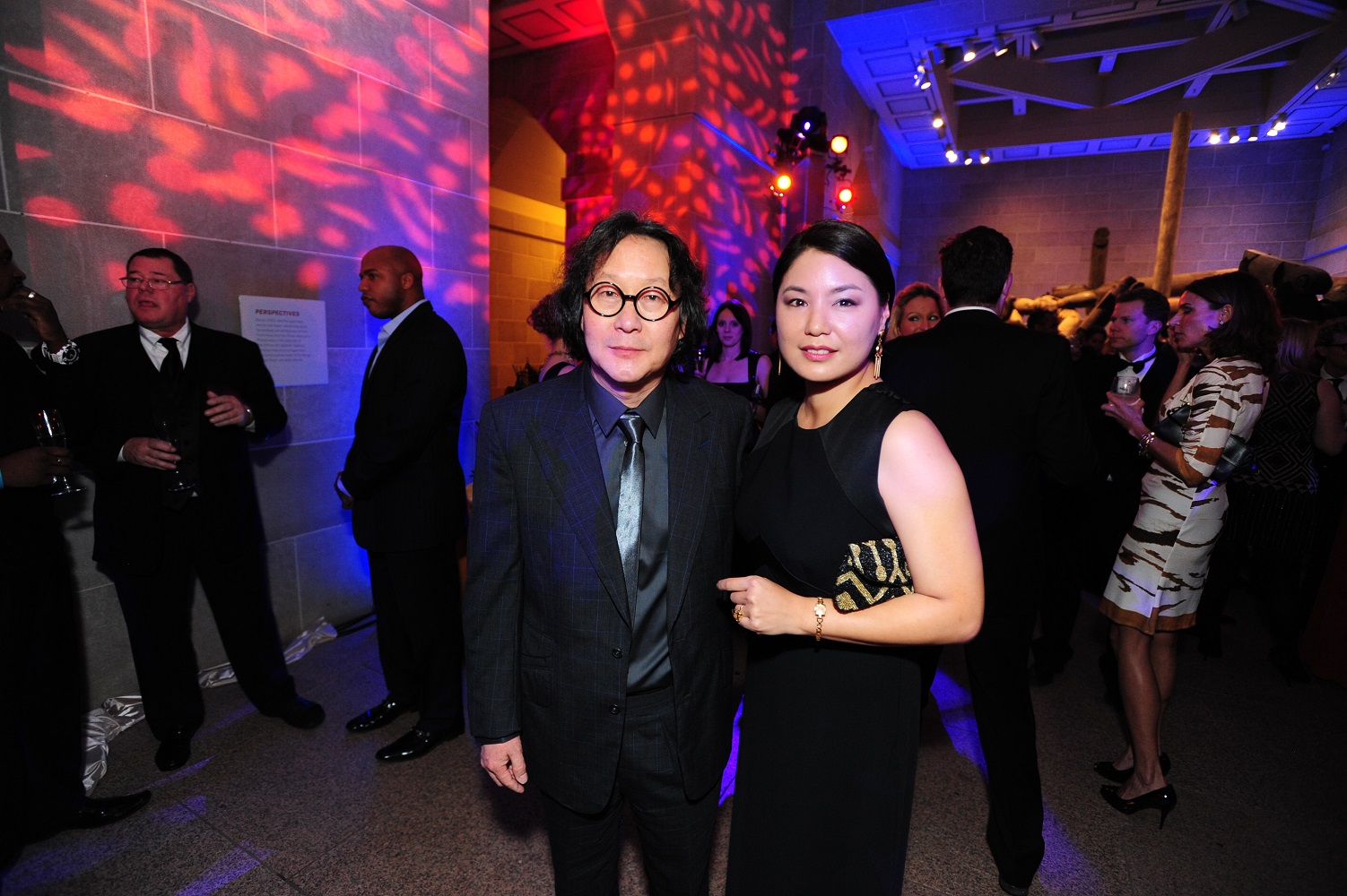 Contemporary artist Xu Bing and Carol Huh, assistant curator of contemporary Asian art (John Tsantes)