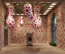 installation view of Dots Obsession by Yayoi Kusama