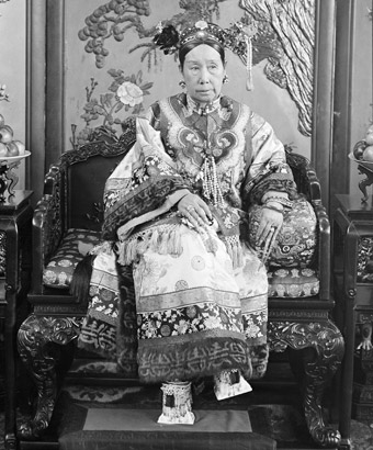 Detail of 'he Empress Dowager Cixi' glass plate negative