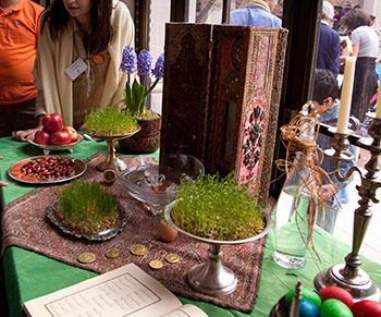 haftsin table at sackler's nowruz 2010 celebration