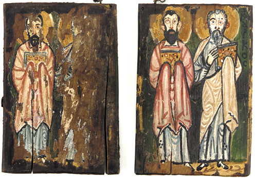 Painted covers from the Freer Gospels