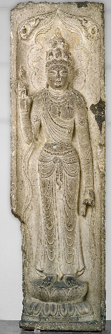 Guanyin of Eleven Heads
China, Shaanxi Province, Xi'an
Tang dynasty, ca. 703
Limestone F1908.98